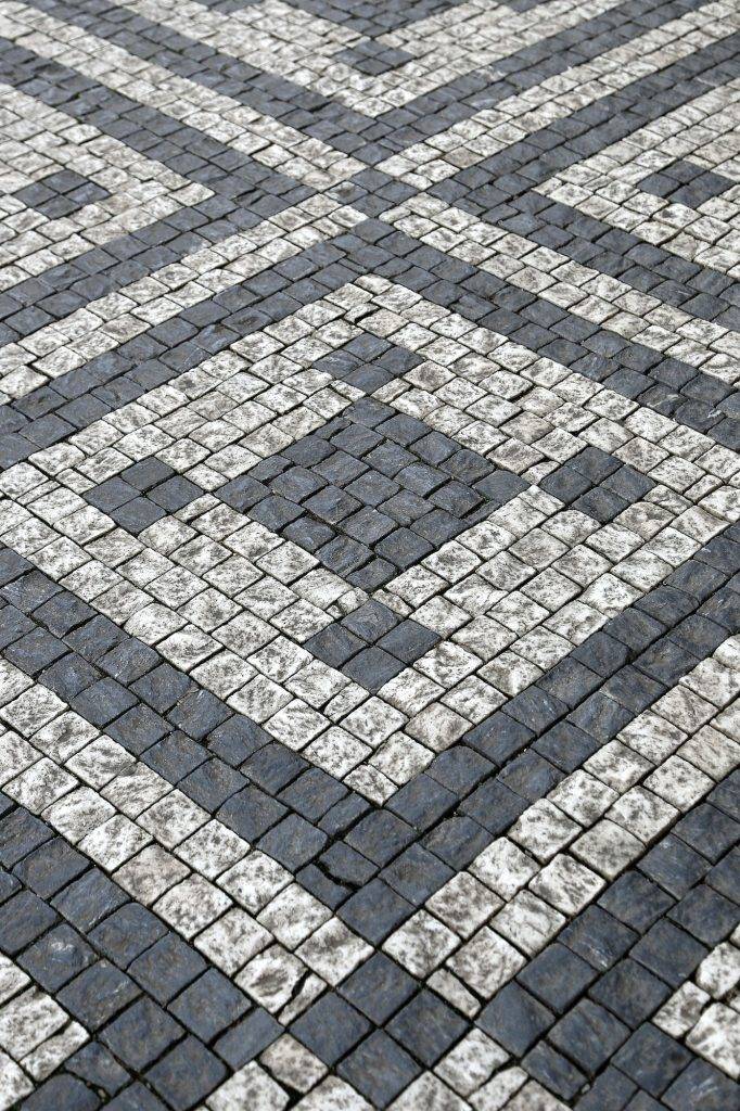 Paving stones with pattern